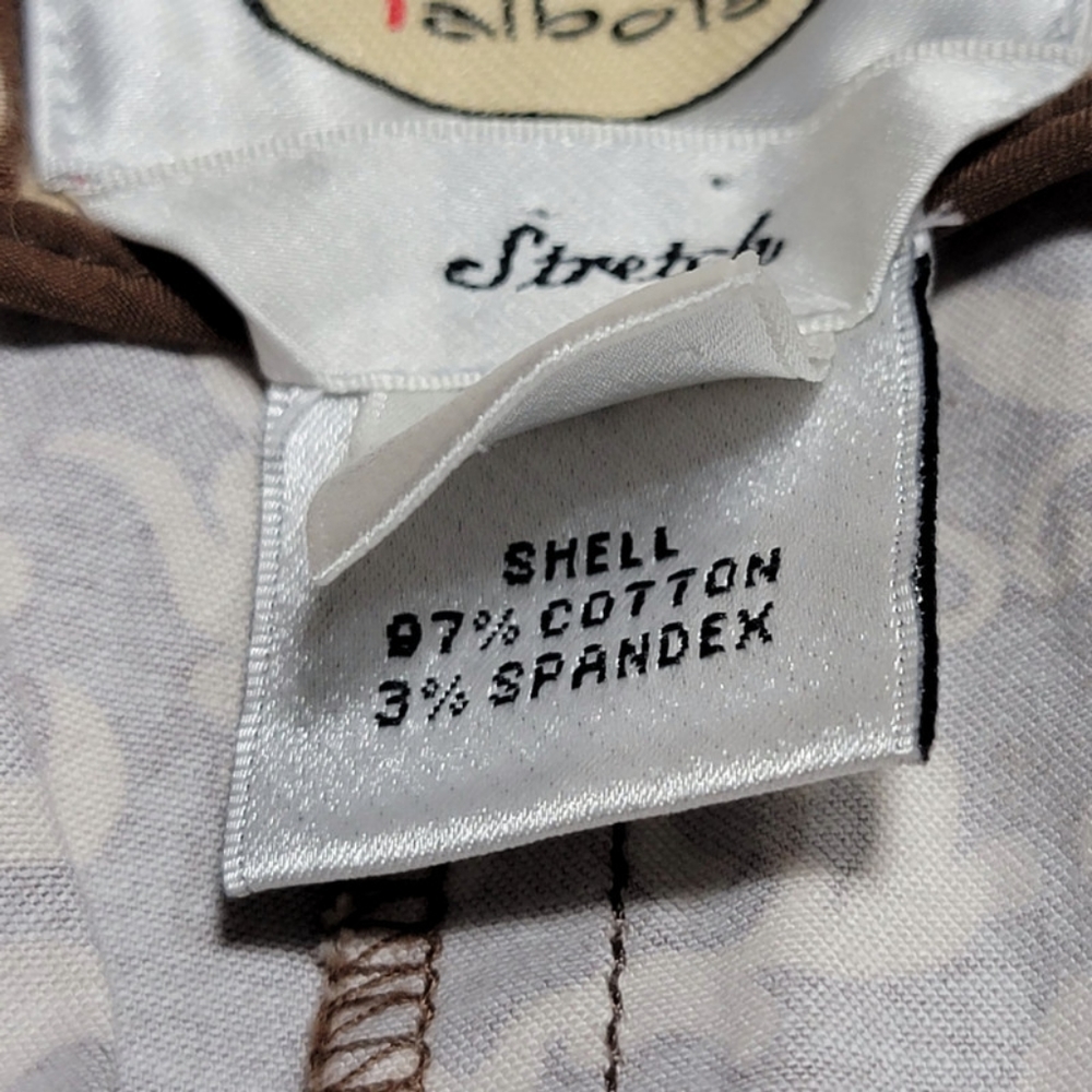 Talbots Womens Size 8 Brown And Tan Print Ankle Pleated Front Pants - Picture 6 of 7
